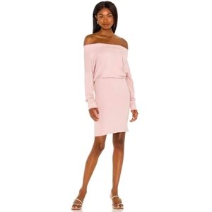 Indah long sleeve bodycon off the shoulder dress